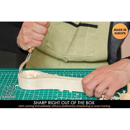 BeaverCraft, Wood Carving Bent Gouge K8a/14 0.55 - Spoon Carving ...