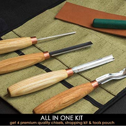 BeaverCraft, Wood Carving Chisel Set SC01 - Gouge Wood Carving Too...
