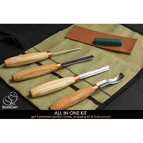 BeaverCraft, Wood Carving Chisel Set SC01 - Gouge Wood Carving Too...