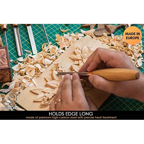 BeaverCraft, Wood Carving Chisel Set SC01 - Gouge Wood Carving Too...