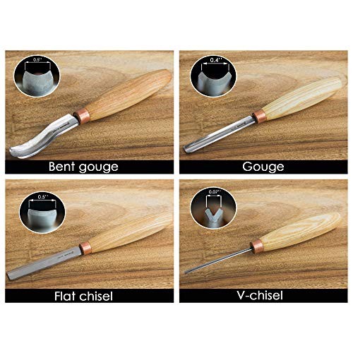 BeaverCraft, Wood Carving Chisel Set SC01 - Gouge Wood Carving Too...