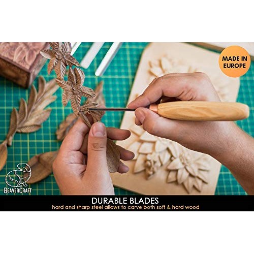 BeaverCraft, Wood Carving Chisel Set SC01 - Gouge Wood Carving Too...