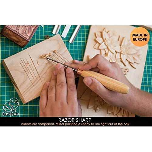 BeaverCraft, Wood Carving Chisel Set SC01 - Gouge Wood Carving Too...