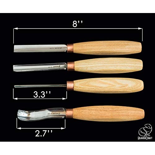 BeaverCraft, Wood Carving Chisel Set SC01 - Gouge Wood Carving Too...