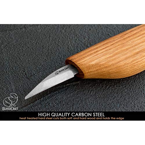 BeaverCraft Wood Carving Detail Knife C15 1.5 Whittling Knife for...