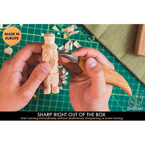BeaverCraft Wood Carving Detail Knife C15 1.5 Whittling Knife for...