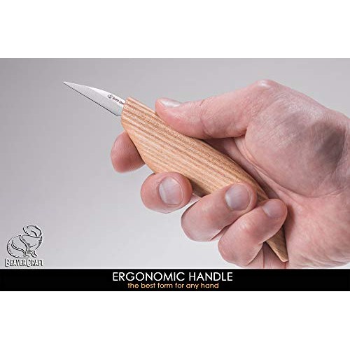BeaverCraft Wood Carving Detail Knife C15 1.5 Whittling Knife for...