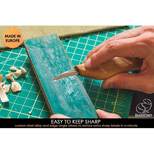 BeaverCraft Wood Carving Detail Knife C15 1.5 Whittling Knife for...