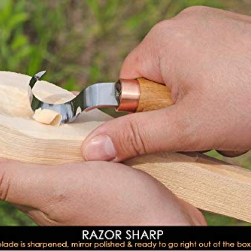 BeaverCraft Wood Carving Hook Knife SK1 for Carving Spoons Kuksa B...