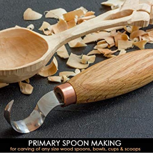BeaverCraft Wood Carving Hook Knife SK1 for Carving Spoons Kuksa B...