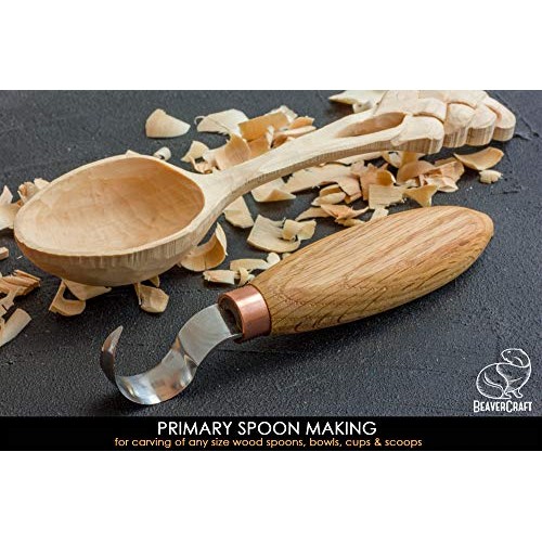 BeaverCraft Wood Carving Hook Knife SK1 for Carving Spoons Kuksa B...