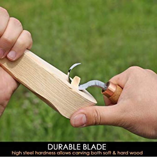 BeaverCraft Wood Carving Hook Knife SK1 for Carving Spoons Kuksa B...