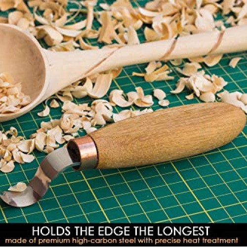 BeaverCraft Wood Carving Hook Knife SK1 for Carving Spoons Kuksa B...