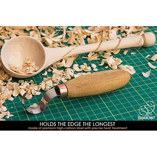 BeaverCraft Wood Carving Hook Knife SK1 for Carving Spoons Kuksa B...