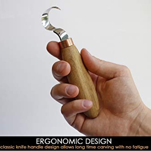 BeaverCraft Wood Carving Hook Knife SK1 for Carving Spoons Kuksa B...