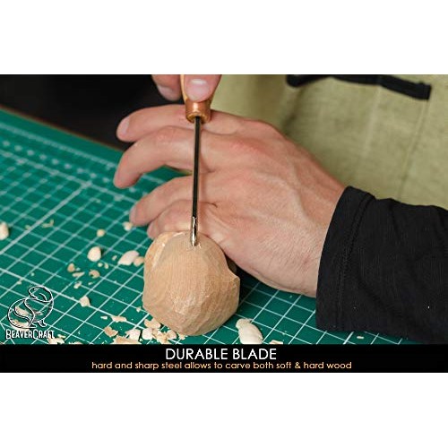 BeaverCraft Wood Carving V Gouge K12/02 Woodworking Hand Chisel Co...