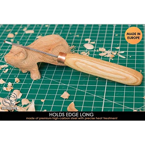 BeaverCraft Wood Carving V Gouge K12/02 Woodworking Hand Chisel Co...