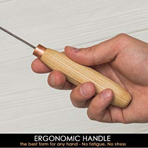 BeaverCraft Wood Carving V Gouge K12/02 Woodworking Hand Chisel Co...