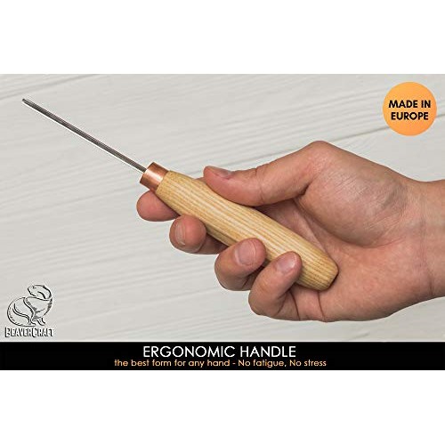 BeaverCraft Wood Carving V Gouge K12/02 Woodworking Hand Chisel Co...