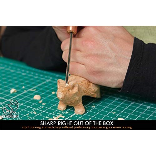 BeaverCraft Wood Carving V Gouge K12/02 Woodworking Hand Chisel Co...