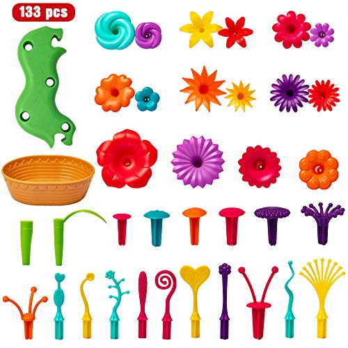 Bebila Flower Garden Building Toys for Girls Build a Bouquet Sets ...