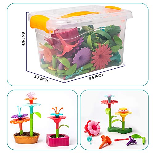 Bebila Flower Garden Building Toys for Girls Build a Bouquet Sets ...