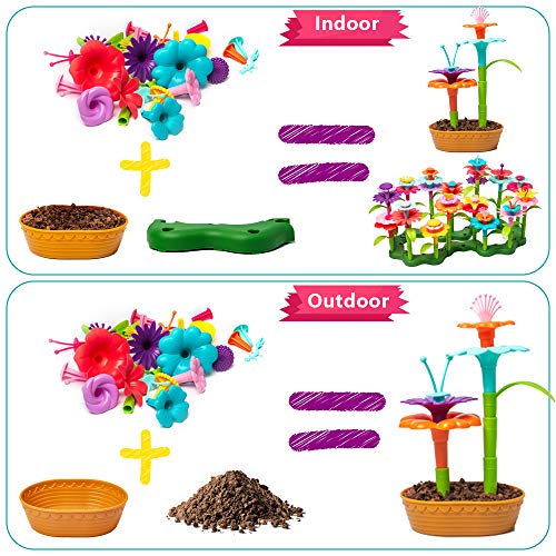 Bebila Flower Garden Building Toys for Girls Build a Bouquet Sets ...