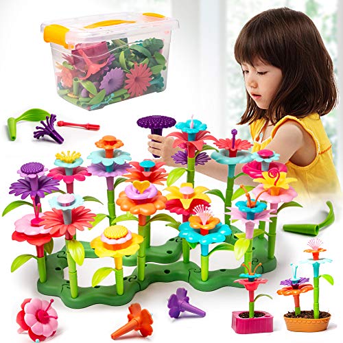 Bebila Flower Garden Building Toys for Girls Build a Bouquet Sets ...