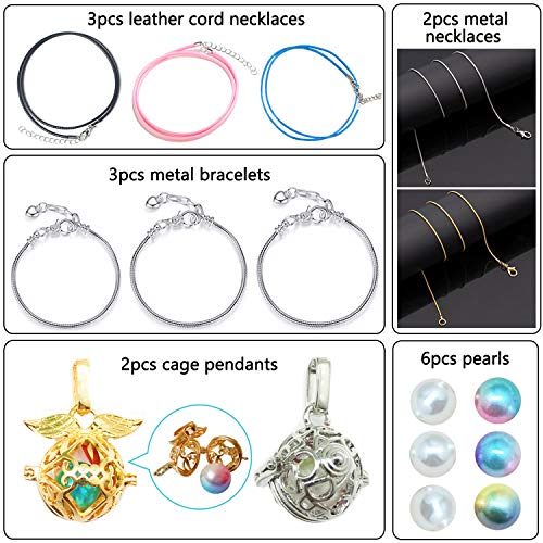 iCARNIVAL DIY Charm Bracelet Making Kit, with Pearl Cage Pendant J...