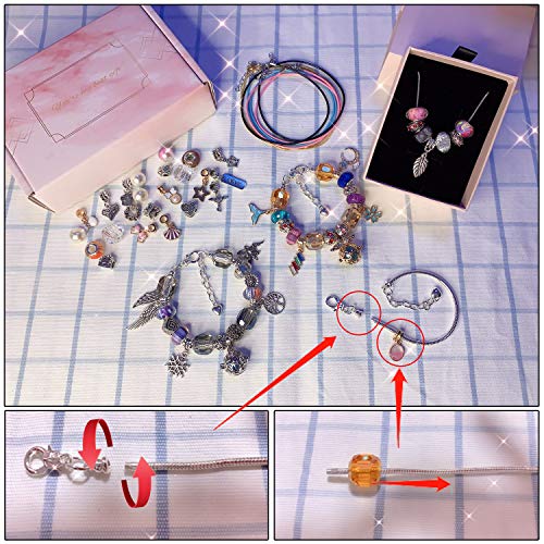 iCARNIVAL DIY Charm Bracelet Making Kit, with Pearl Cage Pendant J...