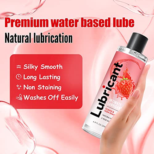 BED GAME No Rinse Water-Based Personal Lubricant, Strawberry Flavo...