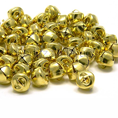 50 Round 10mm 3/8 inch Iron Craft Jingle Bells With Loop to Use as...