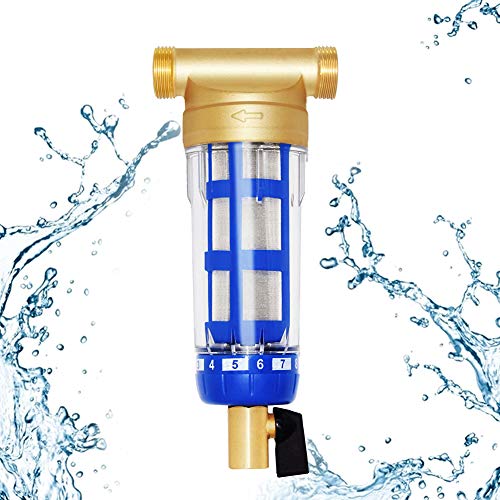 Beduan Whole House Spin Down Sediment Water Filter 50 Micron Reusa...