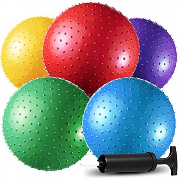 Big Knobby Balls - Pack of 5 18 Inch Fun Bouncy Balls for Toddle...