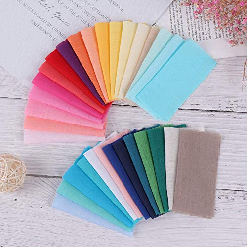 Beiabang 100 Pieces Cotton Fabric Multi-Colors Fabric Patchwork Fa...