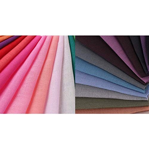 Beiabang 100 Pieces Cotton Fabric Multi-Colors Fabric Patchwork Fa...