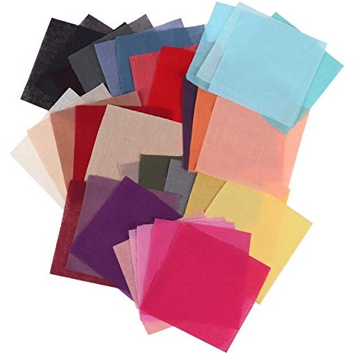 Beiabang 100 Pieces Cotton Fabric Multi-Colors Fabric Patchwork Fa...