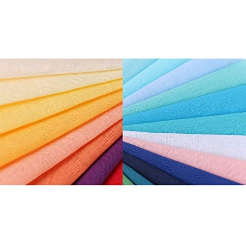 Beiabang 100 Pieces Cotton Fabric Multi-Colors Fabric Patchwork Fa...