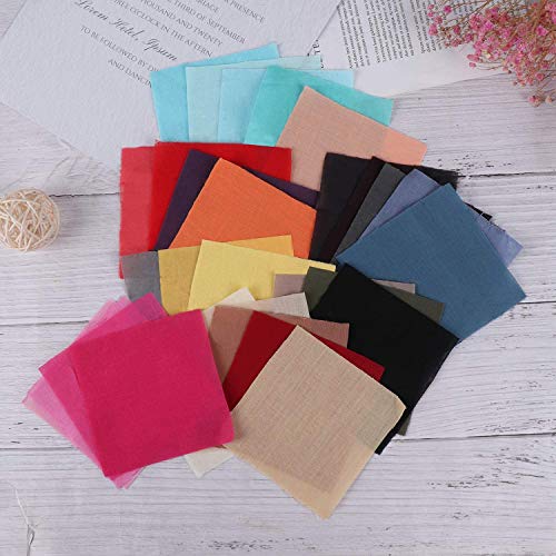 Beiabang 100 Pieces Cotton Fabric Multi-Colors Fabric Patchwork Fa...