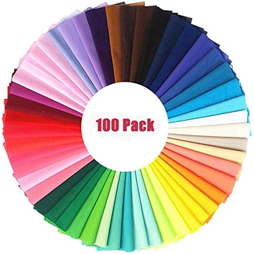 Beiabang 100 Pieces Cotton Fabric Multi-Colors Fabric Patchwork Fa...