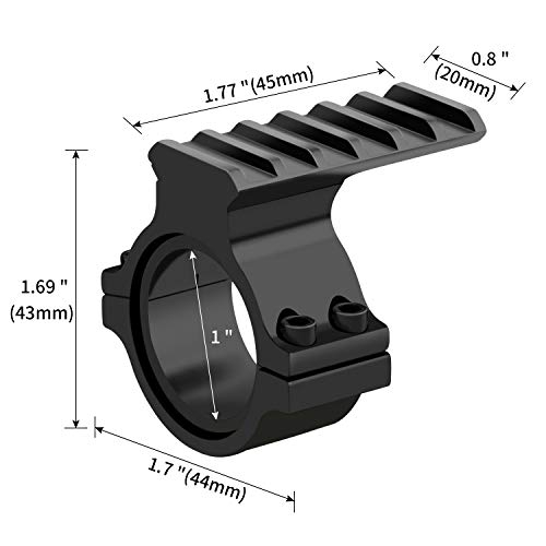 Beileshi 1-Inch Tactical Light Mount Picatinny Scope Ring Adaptor ...