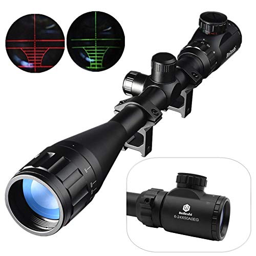 Beileshi 6-24X50mm AOEG Optics Hunting Rifle Scope Red/Green Illum...