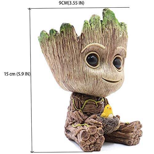 Baby Groot Planter Pot,Cute Bird-Nest Model Succulent Green Plants...