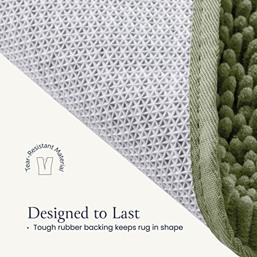 2 Piece Bathroom Rugs Bath Mat Set - Soft Plush Chenille Shower Ma...