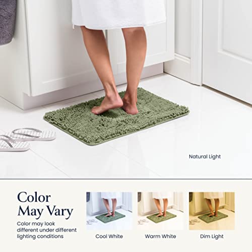 2 Piece Bathroom Rugs Bath Mat Set - Soft Plush Chenille Shower Ma...