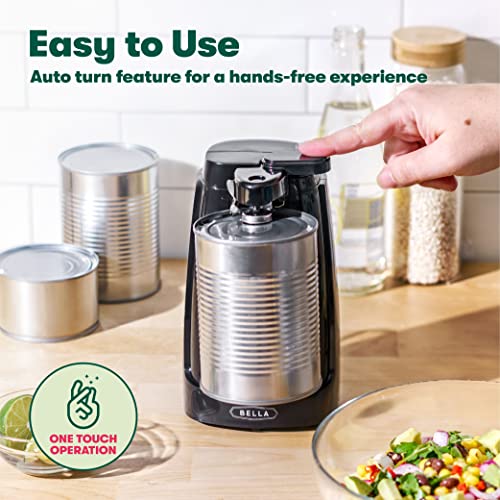 BELLA Electric Can Opener and Knife Sharpener, Multifunctional Jar...