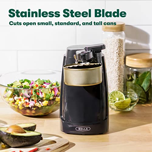 BELLA Electric Can Opener and Knife Sharpener, Multifunctional Jar...
