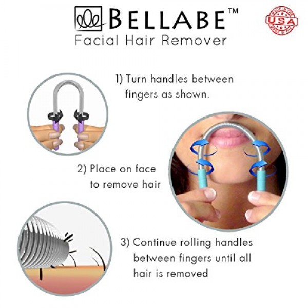 Made in USA Bellabe #1 Facial Hair Remover. Quick & easy. Removes ...
