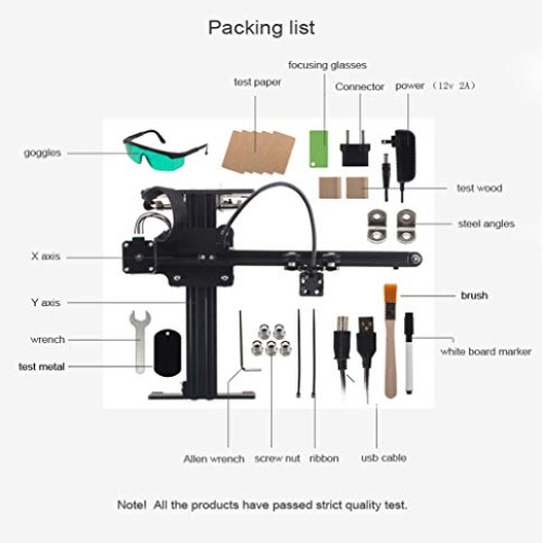 Laser Engraving Machine for Wood Plastic Leather Rubber Metal Carv...