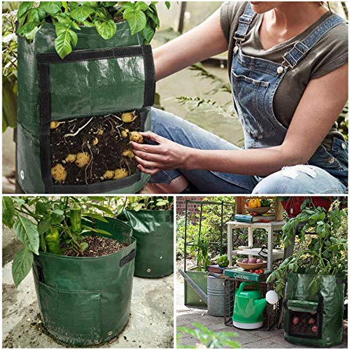 Potato Grow Bags with Gloves,Potato Planters with Flap and Handles...